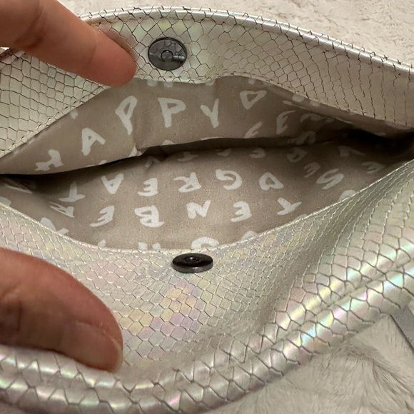 Aimee Kestenberg Leather Convertible Milan Belt Bag Hologram Snake Iridescent - Picture 10 of 16